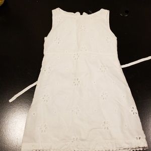 White eyelet sleeveless dress size 4/5
